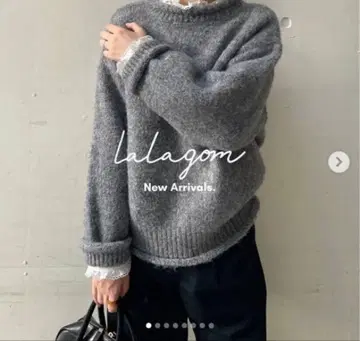 lalagom 롤넥 니트 그레이