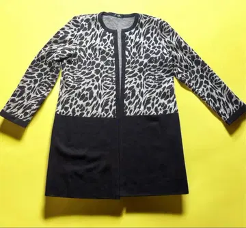 MADAM JOCOND 레오파드 무늬 가디건 사이즈 40