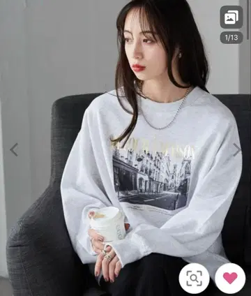 트레이닝복 맨투맨 포토 프린트 맨투맨 여성용 RANAN