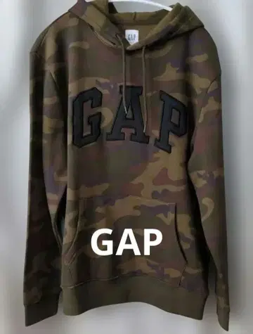 GAP 카모 패턴 후드 부착 속기모 후드티 M