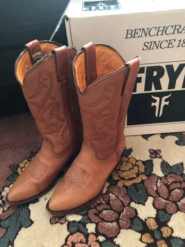 Frye 천연 가죽 웨스턴 부츠 23cm 상당 멕시코제