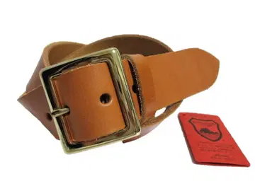 도치기 가죽 벨트 (카멜) 골드 도금 버클 40mm 폭 통가죽