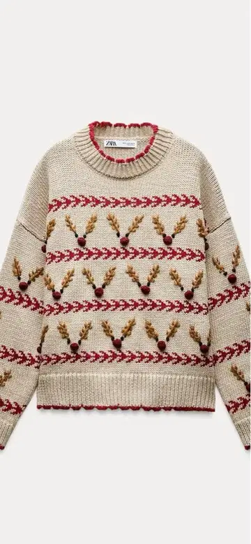 택 포함 새상품 ZARA 완판 루돌프 니트 스웨터