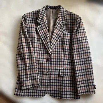 DAKS 체크 무늬 테일러드 자켓