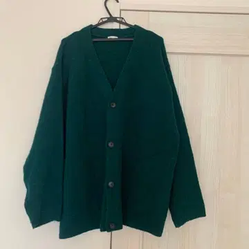 다크 그린 오버사이즈 가디건