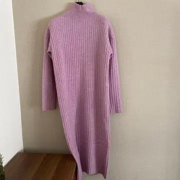 PLST 니트 터틀넥 원피스 라벤더