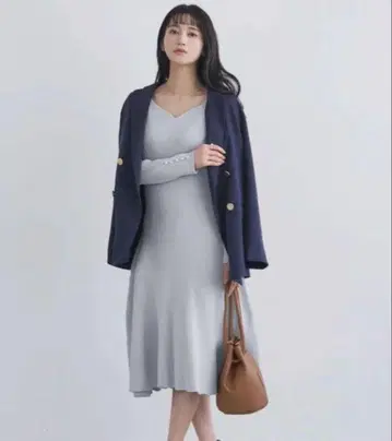 overE A라인 패널 니트 원피스 96