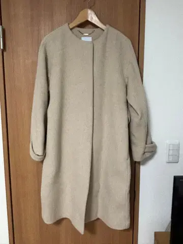 TONAL 베이지 울 코트 38