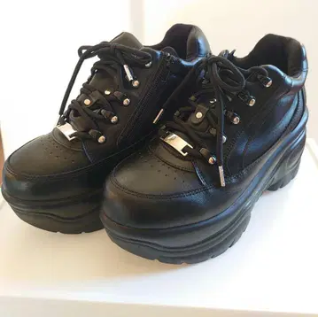 블랙 통굽 스니커즈 LL 사이즈