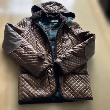브라운 퀼팅 자켓