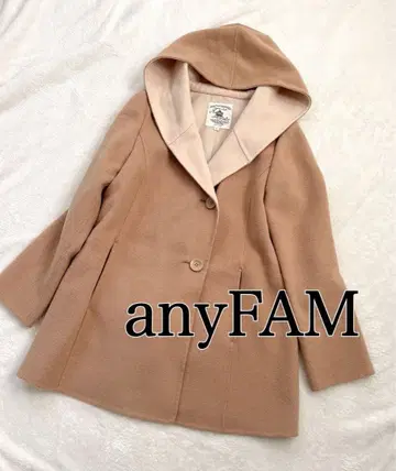 새상품급 anyFAM 애니팜 후드 코트 카멜 M