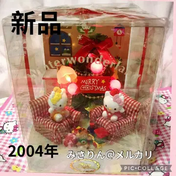 새상품 헬로키티 크리스마스 트리 디오라마 2004년 음악 크리스마스