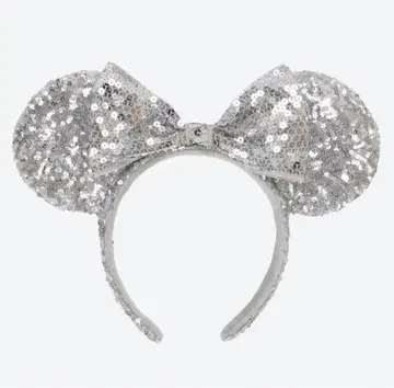 미니 마우스 머리띠 스팽글 실버 디즈니랜드 시
