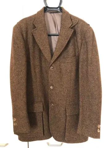 Paul Stuart 브라운 트위드 자켓