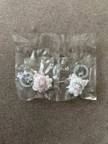 산리오 포근포근 스노우 메지루시 액세서리 마이멜로디 쿠로미 가챠