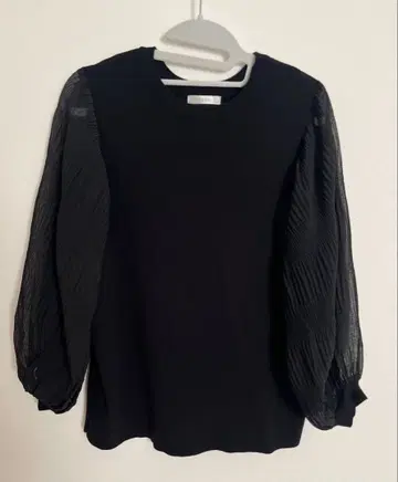 FAVORI 소매 시어 벌룬 슬리브 니트 7부 소매