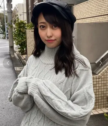 [ 새상품급 ] H&M  케이블 니트 원피스 / 베이지 계열