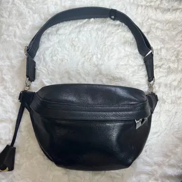 아니아리 블랙 바디백 더블 지퍼