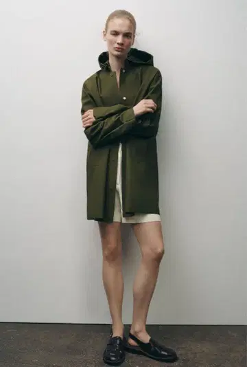 zw 컬렉션 러버 후드티 ZARA