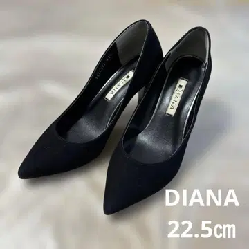 DIANA 다이애나 스웨이드 펌프스 블랙 22.5cm 일본제