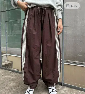 CIAOPANIC TYPY 리메이크 저지 커브 팬츠 브라운