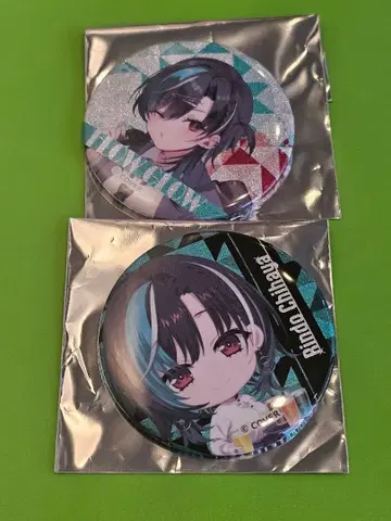 FLOW GLOW 가라오케 철인 글리터 캔뱃지 린도 치하야 카라테츠