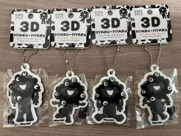 블랙 미야쿠미야쿠 3D 러버 마스코트 키링 오사카 간사이 만박 4