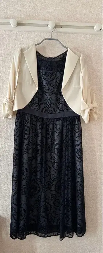 네이비 드레스 볼레로 세트