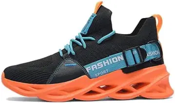 스니커즈 러닝화 경량 통기성 블랙 오렌지 26cm