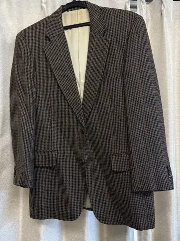 폴 스튜어트 체크 무늬 울 테일러드 자켓