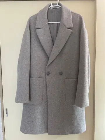 ZARA 롱 코트 울/BEG/그레이