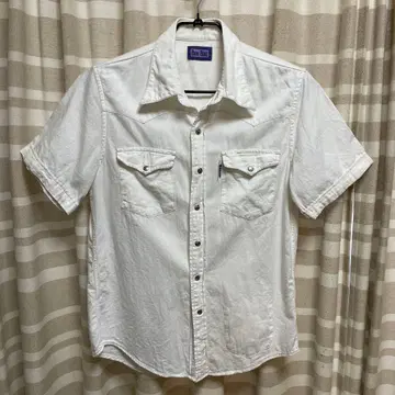 할리우드 런치마켓 Blue Blue 반팔 셔츠 웨스턴 셔츠