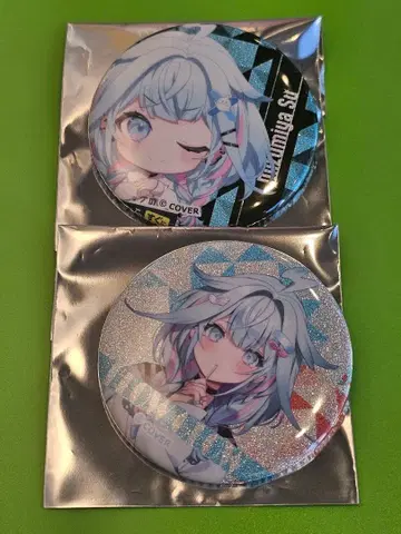 FLOW GLOW 가라오케 철인 카라테츠 글리터 캔뱃지 미즈미야 스우