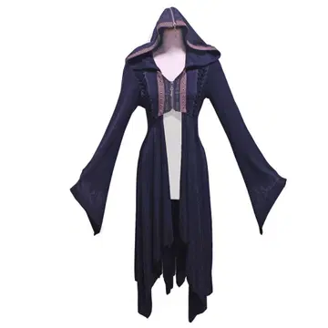 Rozen Kavalier 마법사풍 후드 부착 레이스업 롱 가디건