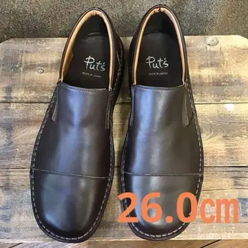 일본제 남성용 푸츠 천연 가죽 슬립온 26.0cm