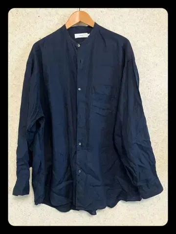 그라프 페이퍼 밴드 카라 린넨 셔츠