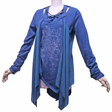 Rozen Kavalier 크로스 스트랩 연미 스타일 티셔츠