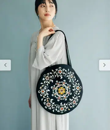 나전 상자 라운드 토트백