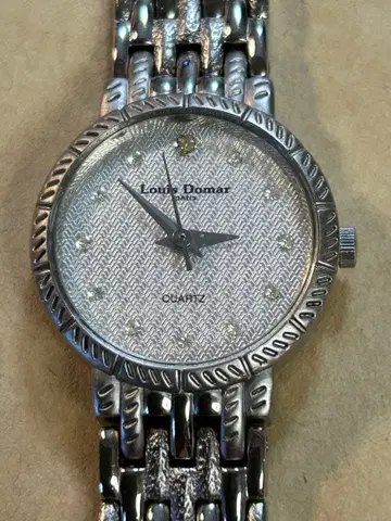 루이스도마 석제 여성용 손목시계 쿼츠 실버