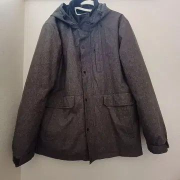 2way 이카 그레이 후드 부착 다운 자켓