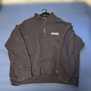 Jeep 루즈핏 하프 지퍼 맨투맨