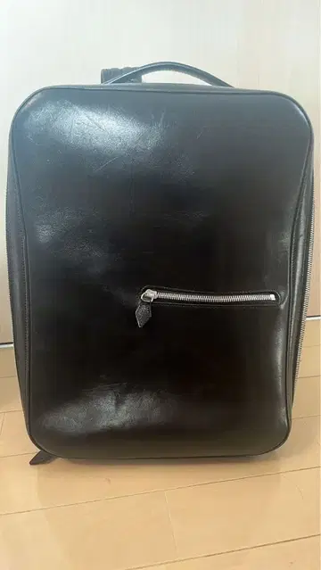 만소 쌍유화지 비즈니스 백팩 가죽 백팩 블랙