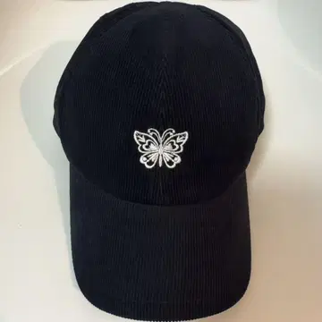 ANNA SUI 안나수이 버터플라이 로고 코듀로이 자수 캡 한정판