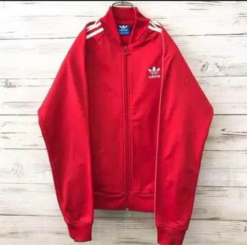 adidas 레드 집업 저지
