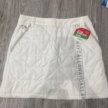 CALLAWAY 퀼팅 충전솜 스커트 화이트