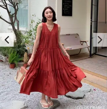 BirthdayBash RX EARTH COLOR DRESS 오렌지