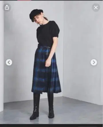 택 포함 새상품 오닐 오브 더블린 체크 플리츠 스커트 GB10