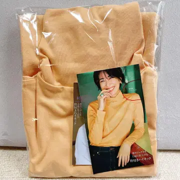 두클라쎄 초장면 카라 하이넥 티셔츠 애프리콧 S 미사용