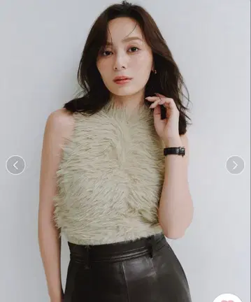 anuans 퍼라이크 슬리브리스 니트탑