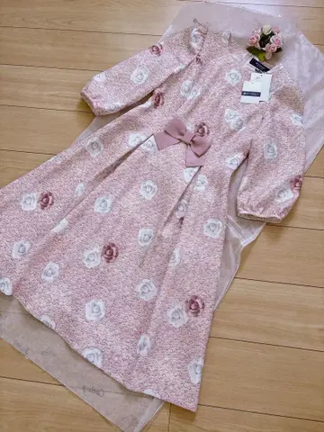 [ 새상품 ] 레어 엠즈 그레이시 인스타 게재 리본 까멜리아 원피스 36